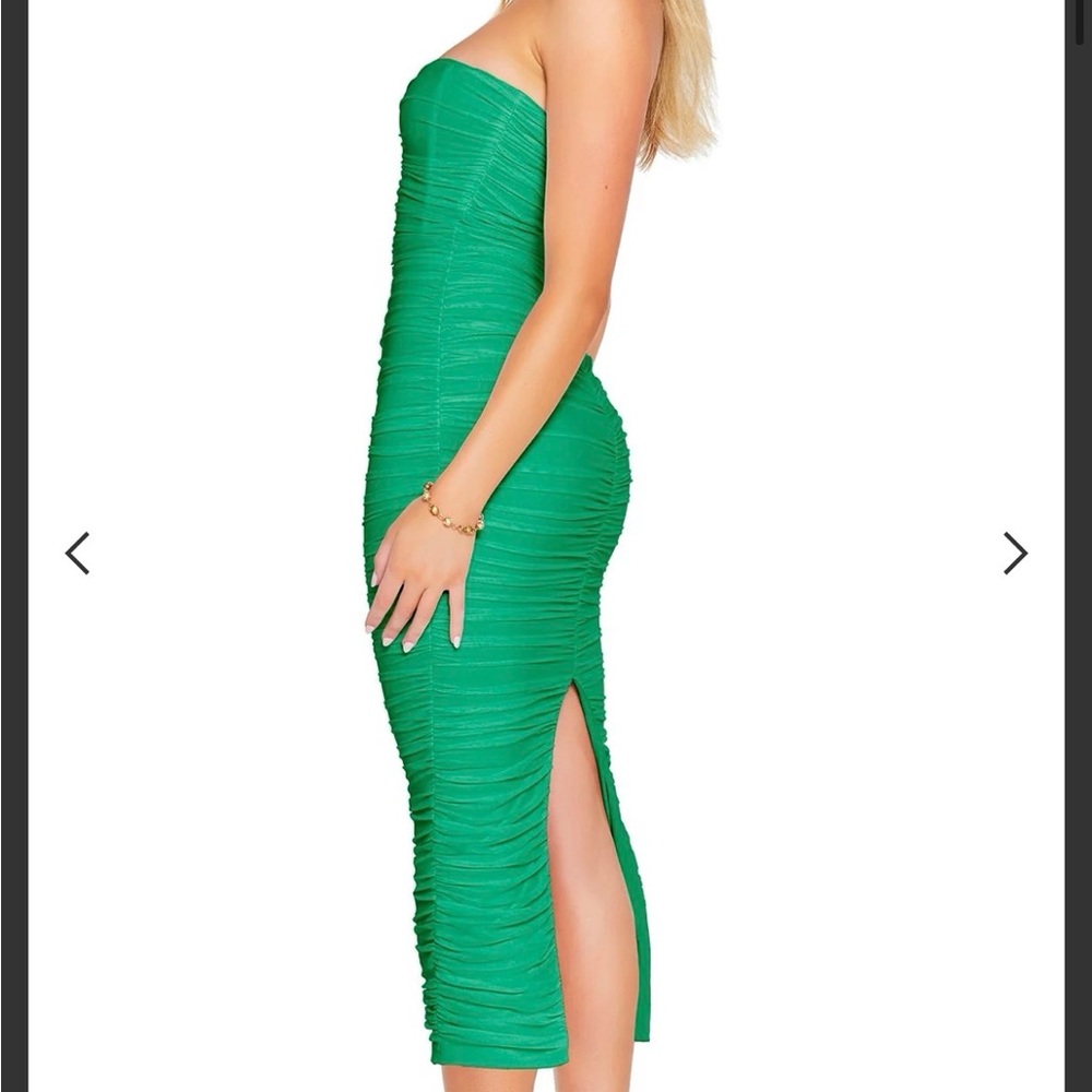 NWT Nookie Strapless Green Midi Dress - Picture 3 of 5